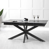 Riley Graphite Sintered Stone Extending Dining Table - Pendle Village Furniture